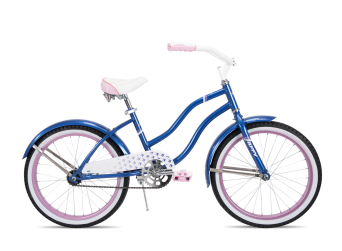 Good Vibrations Girls' Beach Cruiser, 20-Inch, Blue