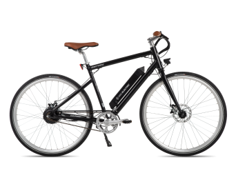 Montview Men’s 700c Electric Comfort Bike, Matte Black, 36V